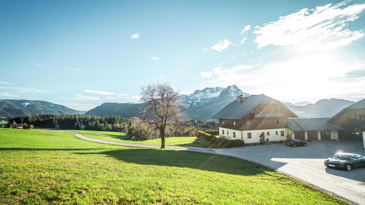 Bio Bauernhof Oberhinterberg Appartement อันนาแบร์ อิม ลัมเมอร์ทาล ภายนอก รูปภาพ